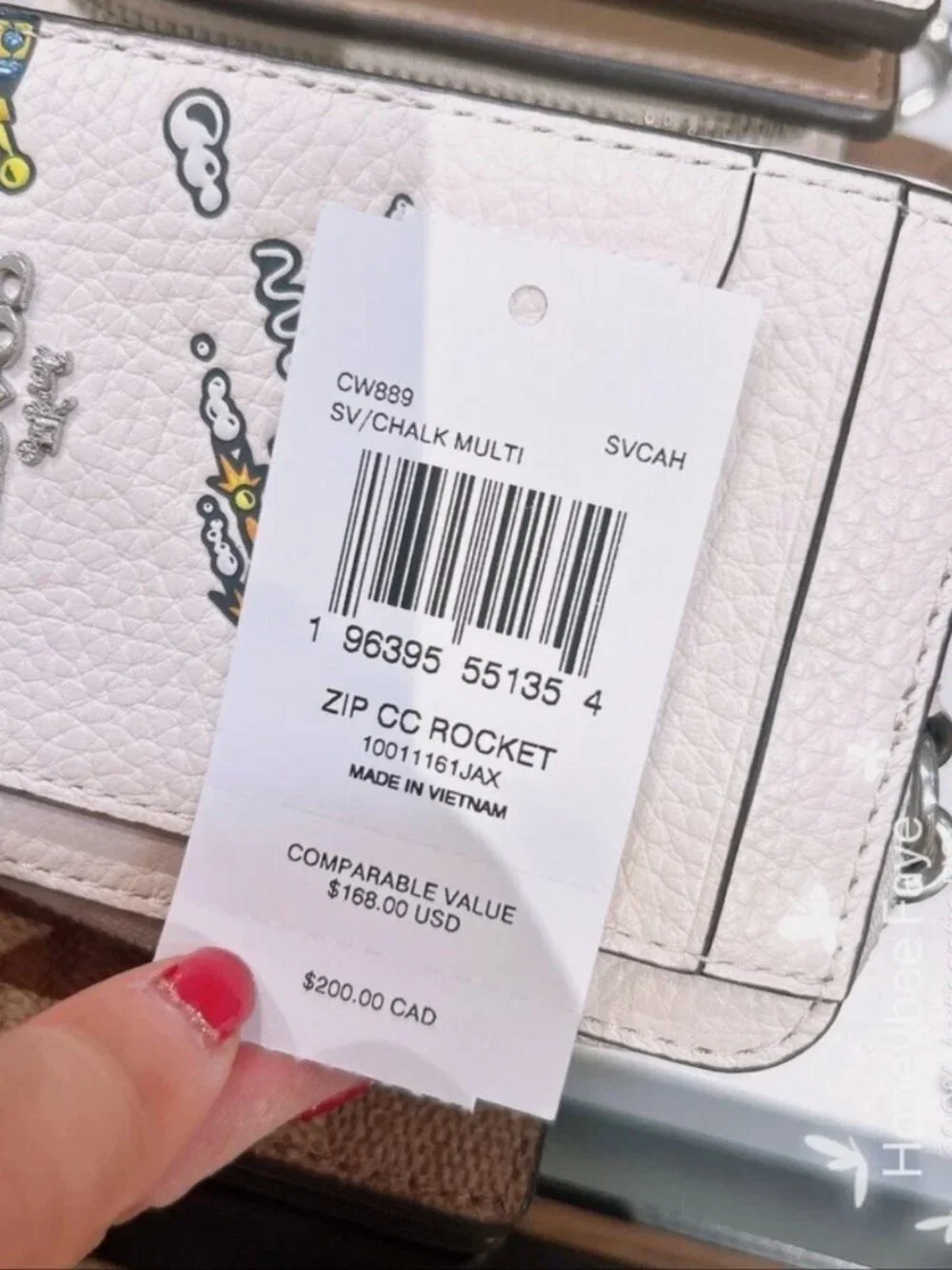 Cosmic Coach Zip Card Case With Rocket Print CW889